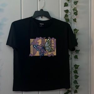 Black SHEIN shirt with print